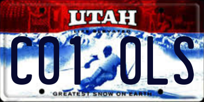 UT license plate C010LS
