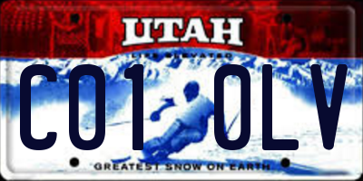 UT license plate C010LV
