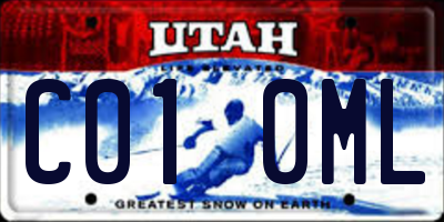 UT license plate C010ML