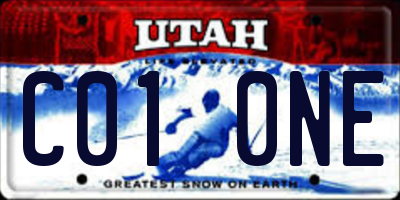 UT license plate C010NE
