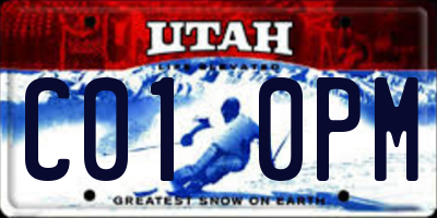 UT license plate C010PM