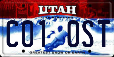 UT license plate C010ST