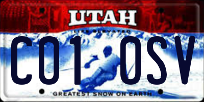 UT license plate C010SV
