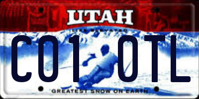 UT license plate C010TL