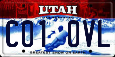 UT license plate C010VL