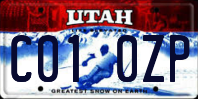 UT license plate C010ZP