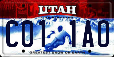 UT license plate C011AO