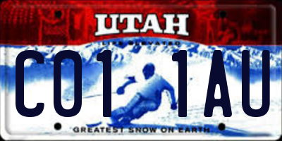 UT license plate C011AU