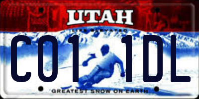UT license plate C011DL
