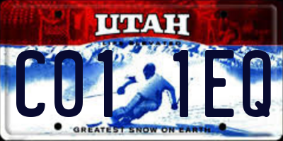 UT license plate C011EQ