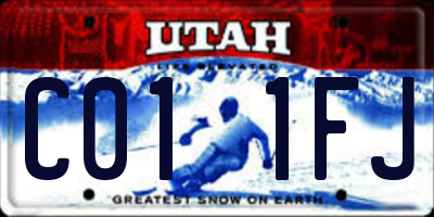 UT license plate C011FJ