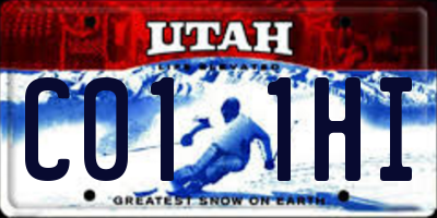 UT license plate C011HI