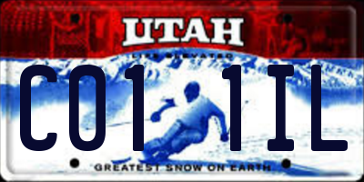 UT license plate C011IL