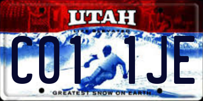 UT license plate C011JE