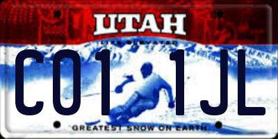 UT license plate C011JL