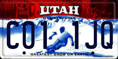 UT license plate C011JQ