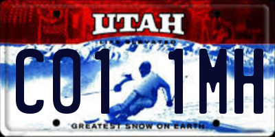 UT license plate C011MH