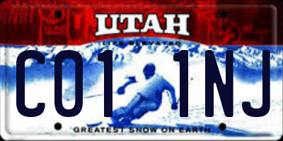 UT license plate C011NJ