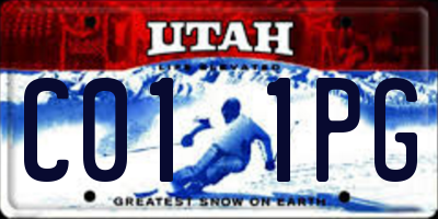 UT license plate C011PG