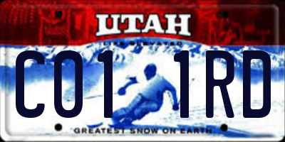 UT license plate C011RD