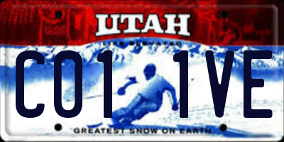UT license plate C011VE