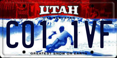 UT license plate C011VF
