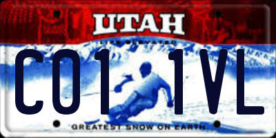 UT license plate C011VL