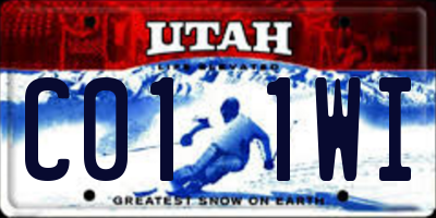 UT license plate C011WI