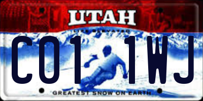 UT license plate C011WJ