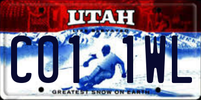UT license plate C011WL