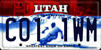 UT license plate C011WM