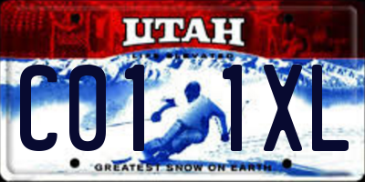 UT license plate C011XL