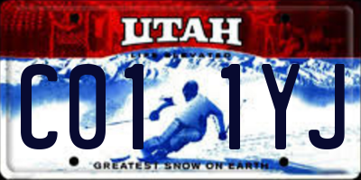 UT license plate C011YJ