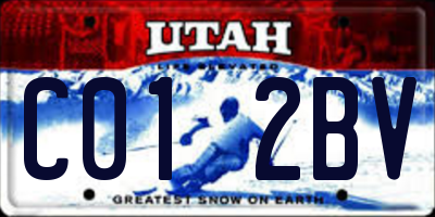 UT license plate C012BV