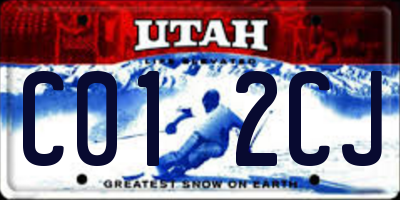 UT license plate C012CJ