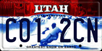 UT license plate C012CN