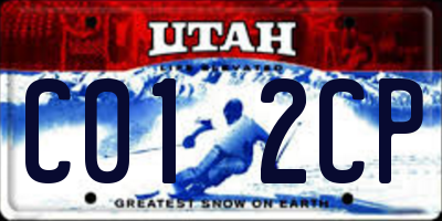 UT license plate C012CP