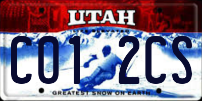 UT license plate C012CS
