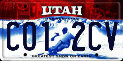 UT license plate C012CV