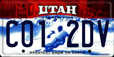 UT license plate C012DV