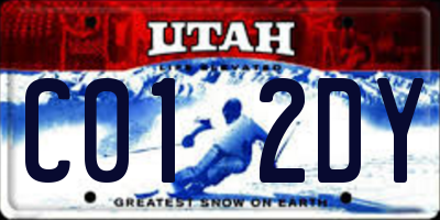 UT license plate C012DY