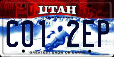 UT license plate C012EP