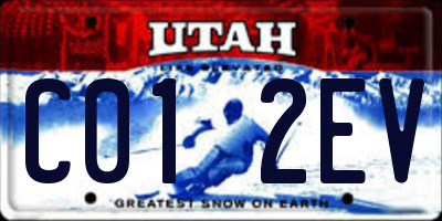 UT license plate C012EV