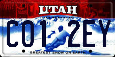 UT license plate C012EY