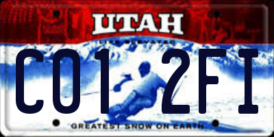 UT license plate C012FI