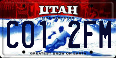 UT license plate C012FM