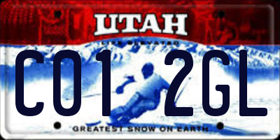 UT license plate C012GL