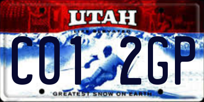 UT license plate C012GP