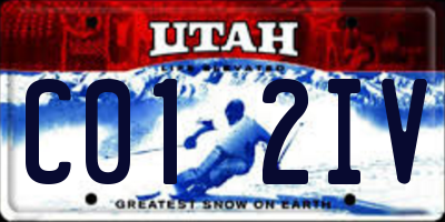 UT license plate C012IV