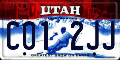 UT license plate C012JJ